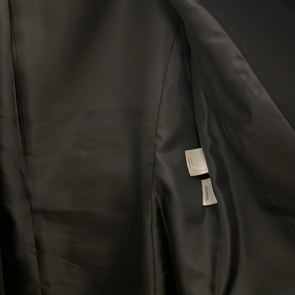 New Nine West Black Open-Front Blazer Jacket Large Fully Lined Collarless Career - Picture 8 of 14